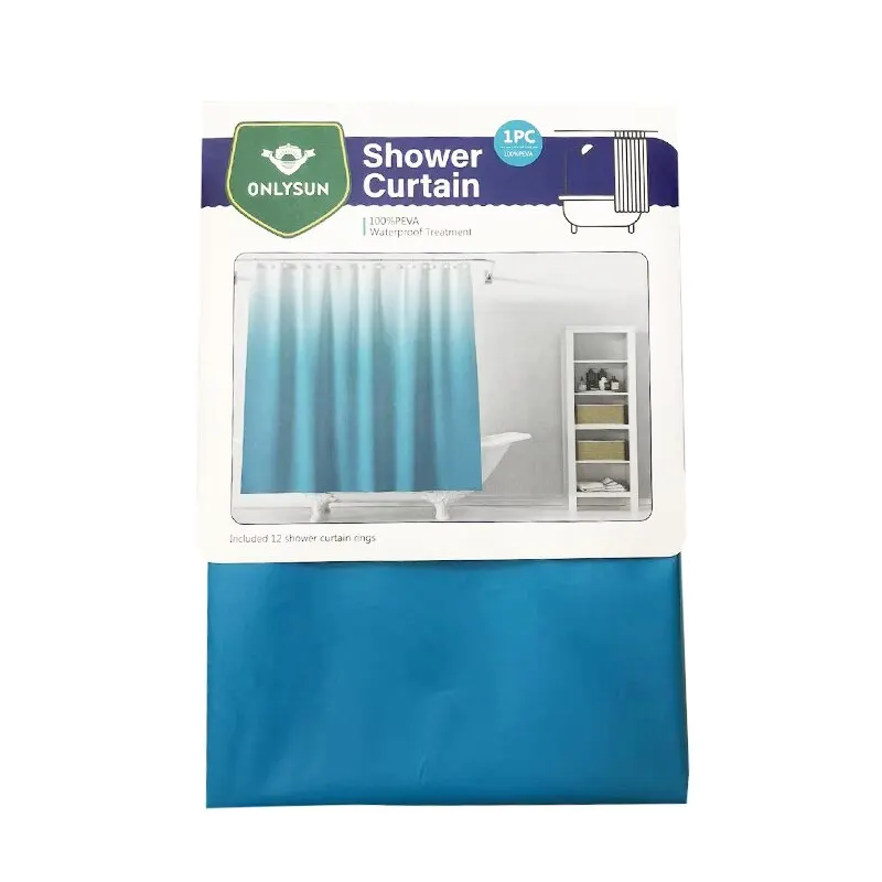 Fashion Plain Color Gradient Shower Curtain Waterproof, Mildew Proof And Moisture-proof Shower Curtain In Bathroom - Image 3
