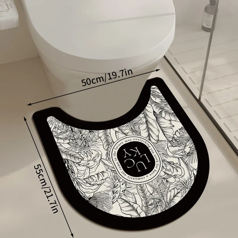 Enhanced Non-Slip Quick-Dry Rubber Bath and Toilet Mat Set