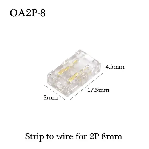 COB LED Wire Connector 5 8 10mm Connection Solderless Mini Buckle FCOB RGB CCT LED Strip Lights 2 3 4 Pin No Dark Area Connector - Image 13