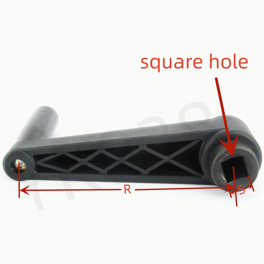 Nylon Square Hole Rocker Handle Não-dobrável Knob Alças para Máquinas de Carpintaria Yk938-b