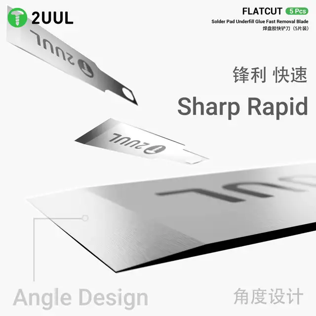 طقم شفرات مسطحة 2UUL DA28 لإزالة حماية الآيسيات 3