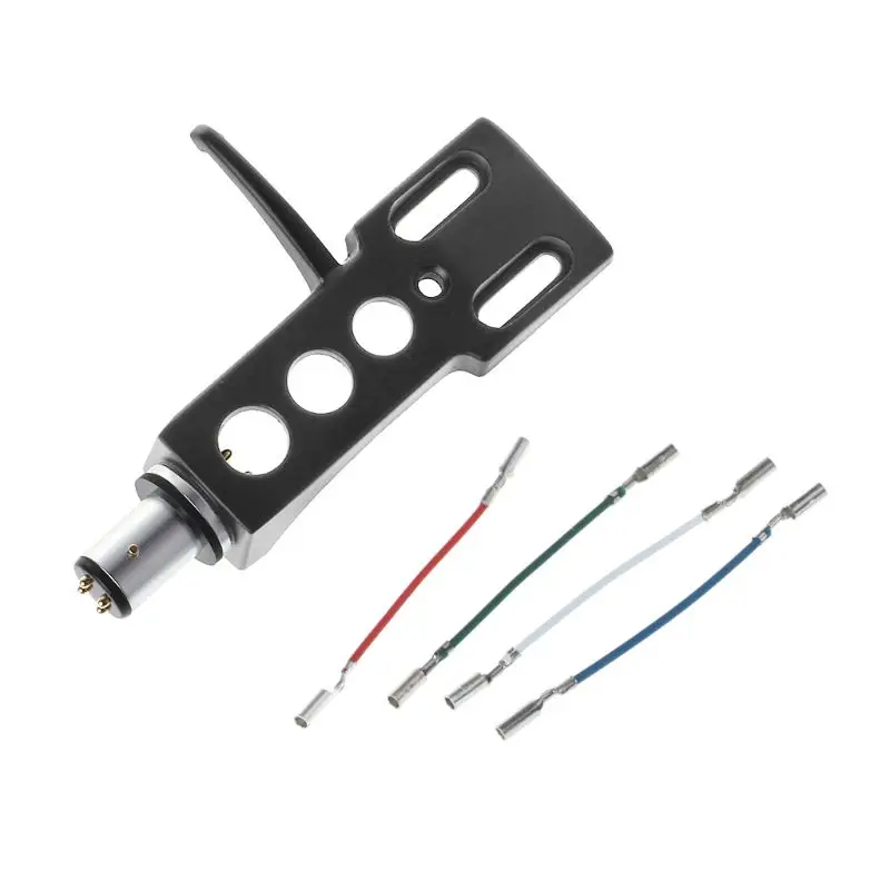 4 Pin Turntable Headshell Mount Universal Phono Cartridge Replacement Phonograph for Head Holder Stylus Lead Wire Replace turntable stylus needle portable phonograph vinyl record pickup vinyl pickup turntable parts phonograph cartridge adjustment tool turntable setup tool turntable cable leads