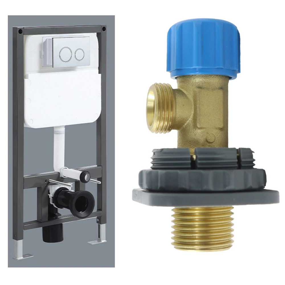 วาล์วมุมสำหรับถังเก็บน้ำแบบฝัง G3/8 วาล์วปิด-เปิดถังเก็บน้ำในห้องน้ำ อะไหล่เปลี่ยนถังเก็บน้ำในห้องน้ำสำหรับโถสุขภัณฑ์ Geberit 1