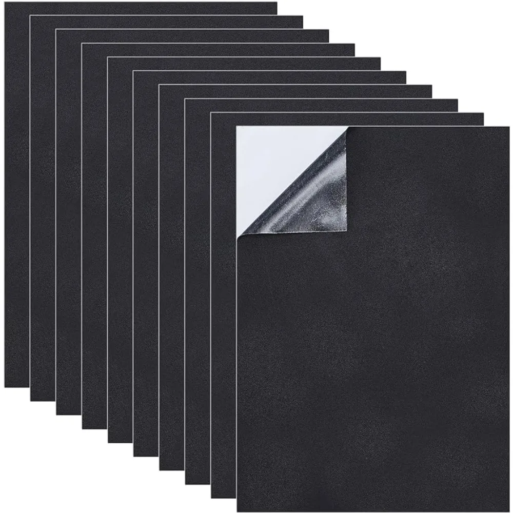 

10PCS 1mm Thick Self-Adhesive Foam Sheet 8.3x11.8 Insulation Foam for Halloween Decor, Containers and Furniture Protection Black