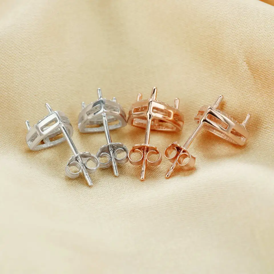 Orecchini placcati in oro con Diamante Fancy