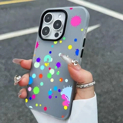 Colorful Ink Splashes Jelly Phone Case Cover - Galaxy S23+ (Black)