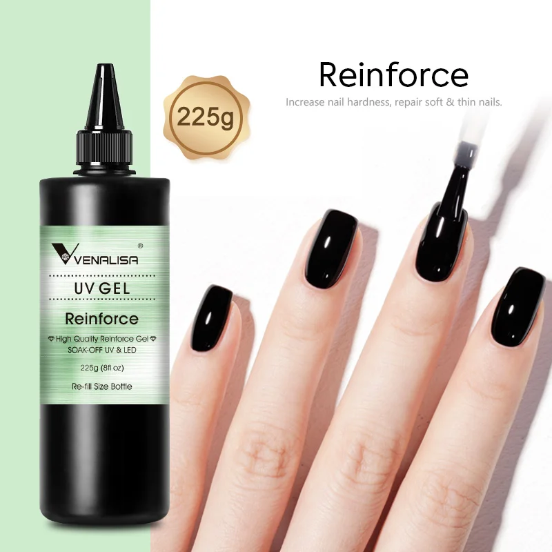 VENALISA Refillment Tempered Top Coat Big Volume Long Wear Glossy NoWipe Anti Yellowing No Burning Top Coat Nail Final Gel 5