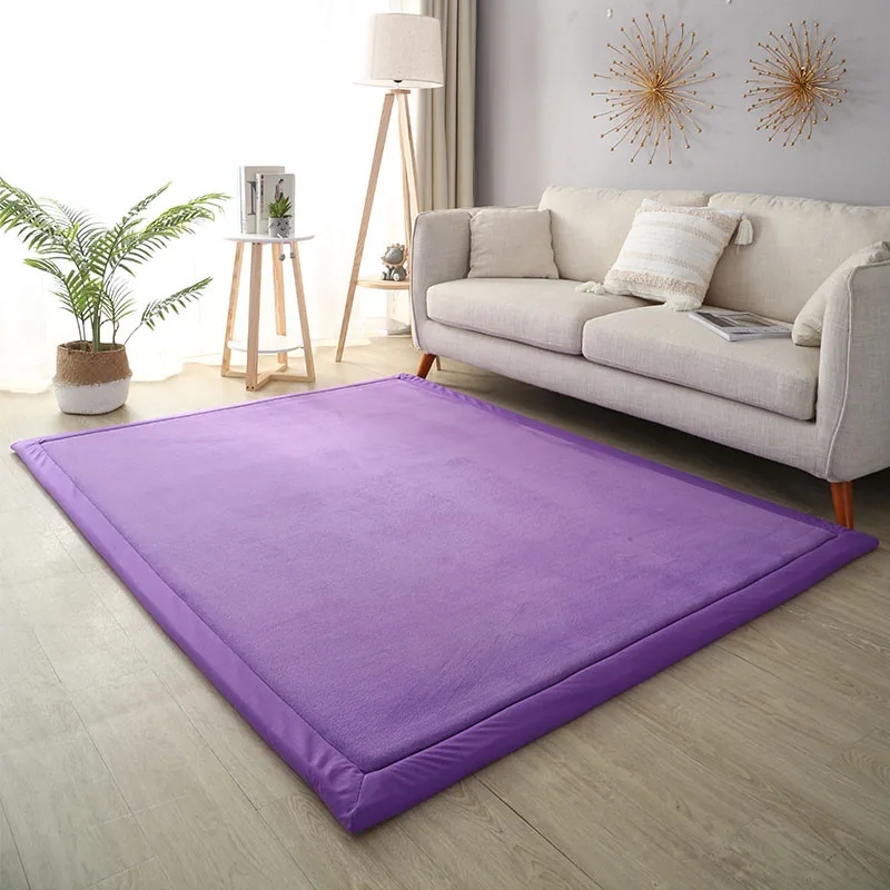 thumbnail image 1 of Alfombra de vellón coral para sala de estar, lujosa, gruesa, cálida, para dormitorio de niños, alfombra antideslizante, tatami, colchón, decoración del hogar, 1 of 5