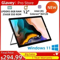 Tablette T10 Intel Celeron N4120 avec écran LCD 12 pouces, Windows 11, LPDDR3 8 Go de RAM, 256 Go de SSD ROM, 2160*1440 IPS, double caméra, 1 x USB-A 4