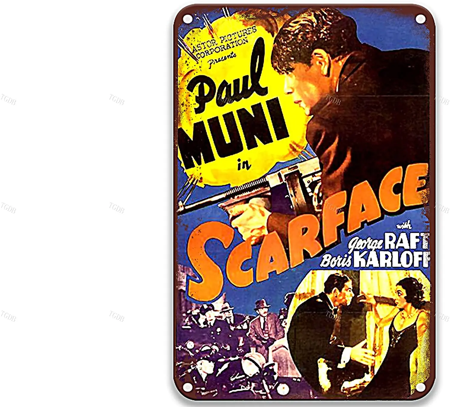 Металлические оловянные знаки Scarface 1932 плакат для туалета декоративный наружный