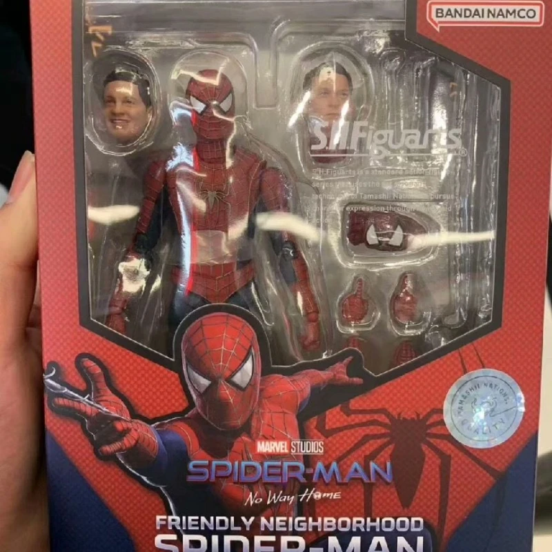 

Original Bandai Shf Spiderman Heroes Never Return Dutch Brother Movable Model Figure Collectible Toys Ornaments Gift