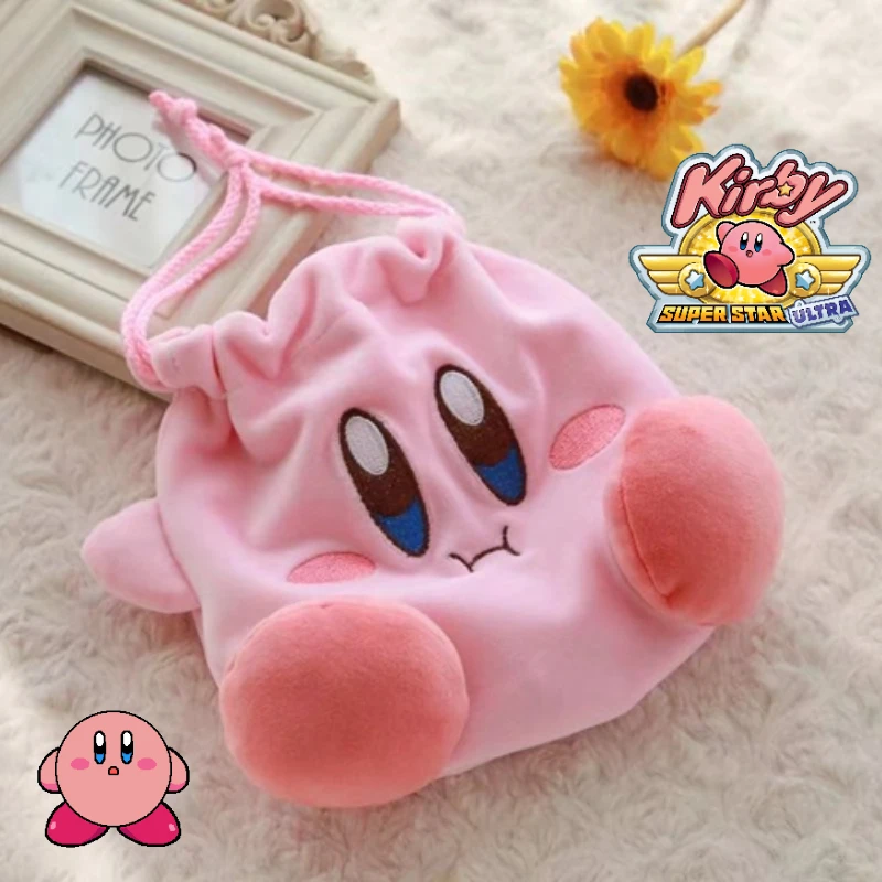 Kirby Drawstring Storage Bag Jewelry Makeup Bag Girl Anime Cartoon