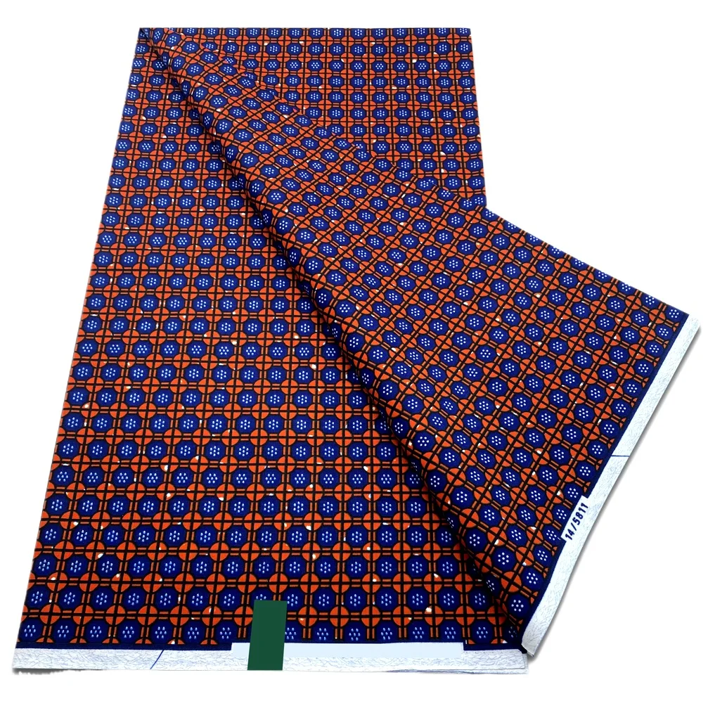 Wholesale Ankara Fabric Guaranteed Veritable Real African Wax Print Fabric 100% Cotton 6 yards Soft Material Wedding Dresses 5
