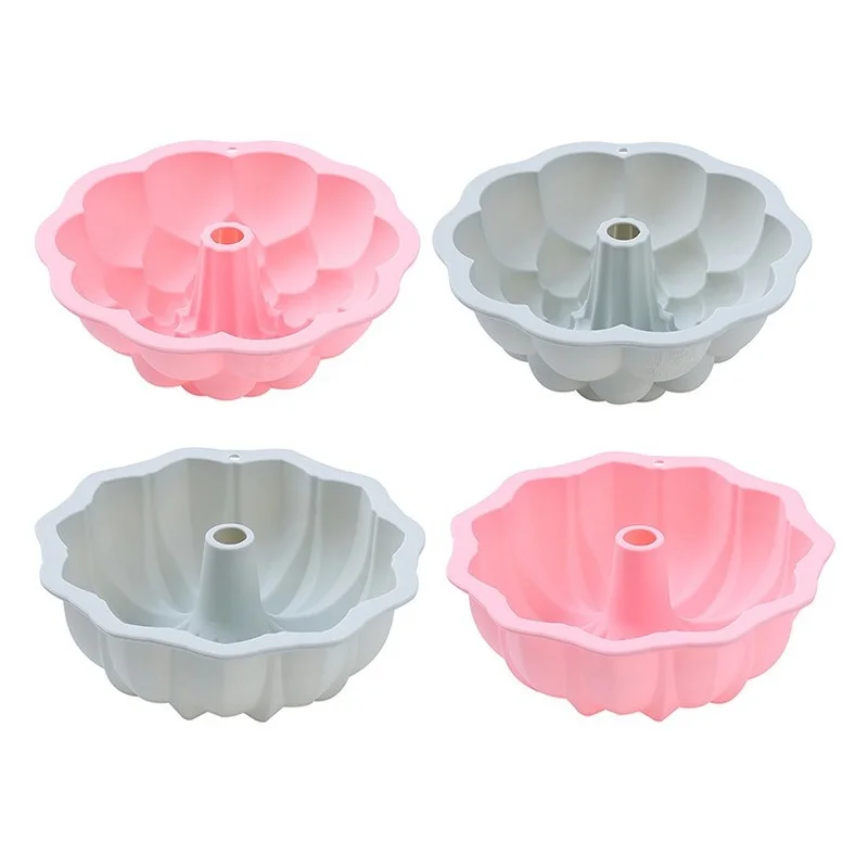 

6 Inches Steamable Round Flower Silicone Baking Tool Flower-shaped Savalin Baking Pan Braided Chiffon DIY Bread Cake Mold