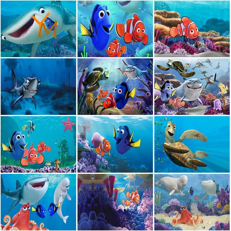 Trovare Nemo Art Kit Disney Cartoon Diamond Painting 5D Diy Diamond Mosaic Wall Decor Punto Croce Full Diamond Decor Ricamo
