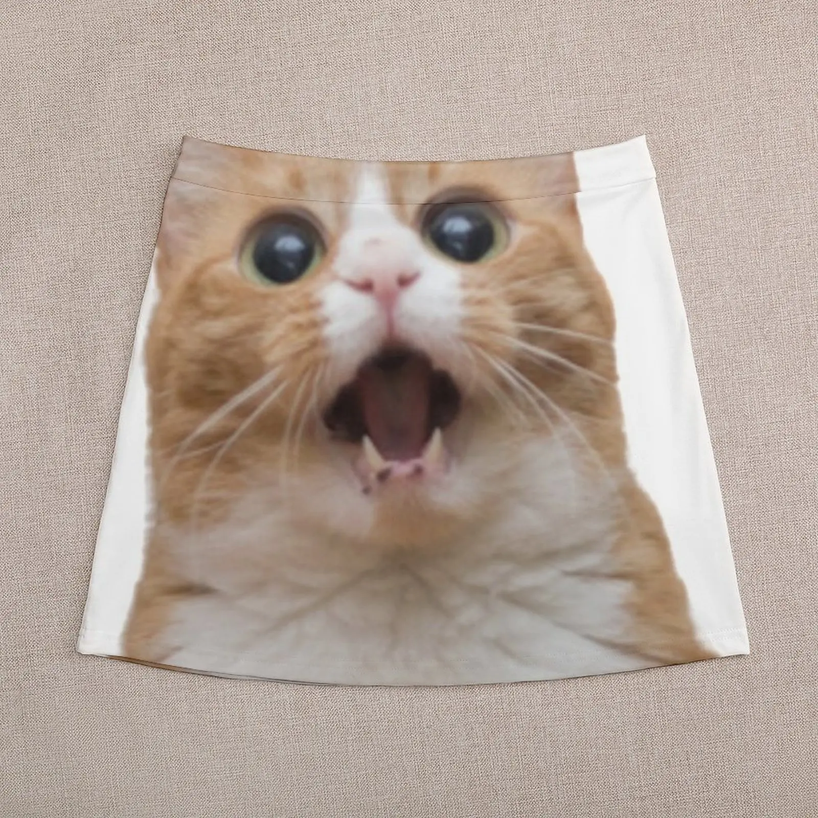 funny cat face Mini Skirt 90s vintage clothes night club outfits Miniskirt woman women's skirts trend 2024
