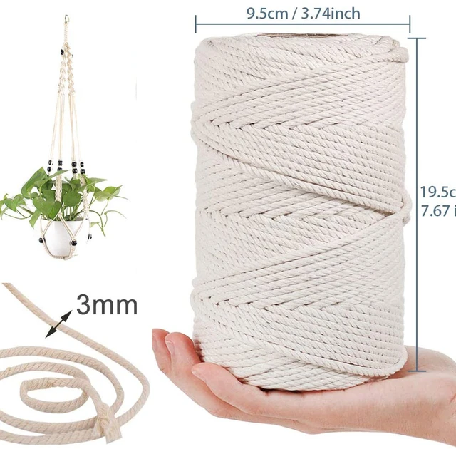 5mm*100m Macrame Cord Braided Cord Rope Craft String For Wall Hanging Plant  Hangers Knitting Home Decration - AliExpress