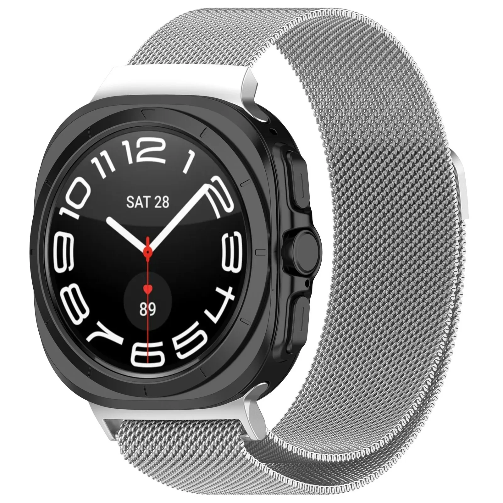 Thick Milanese Loop Stainless Steel Magnetic Smart Watch Bracelet Strap