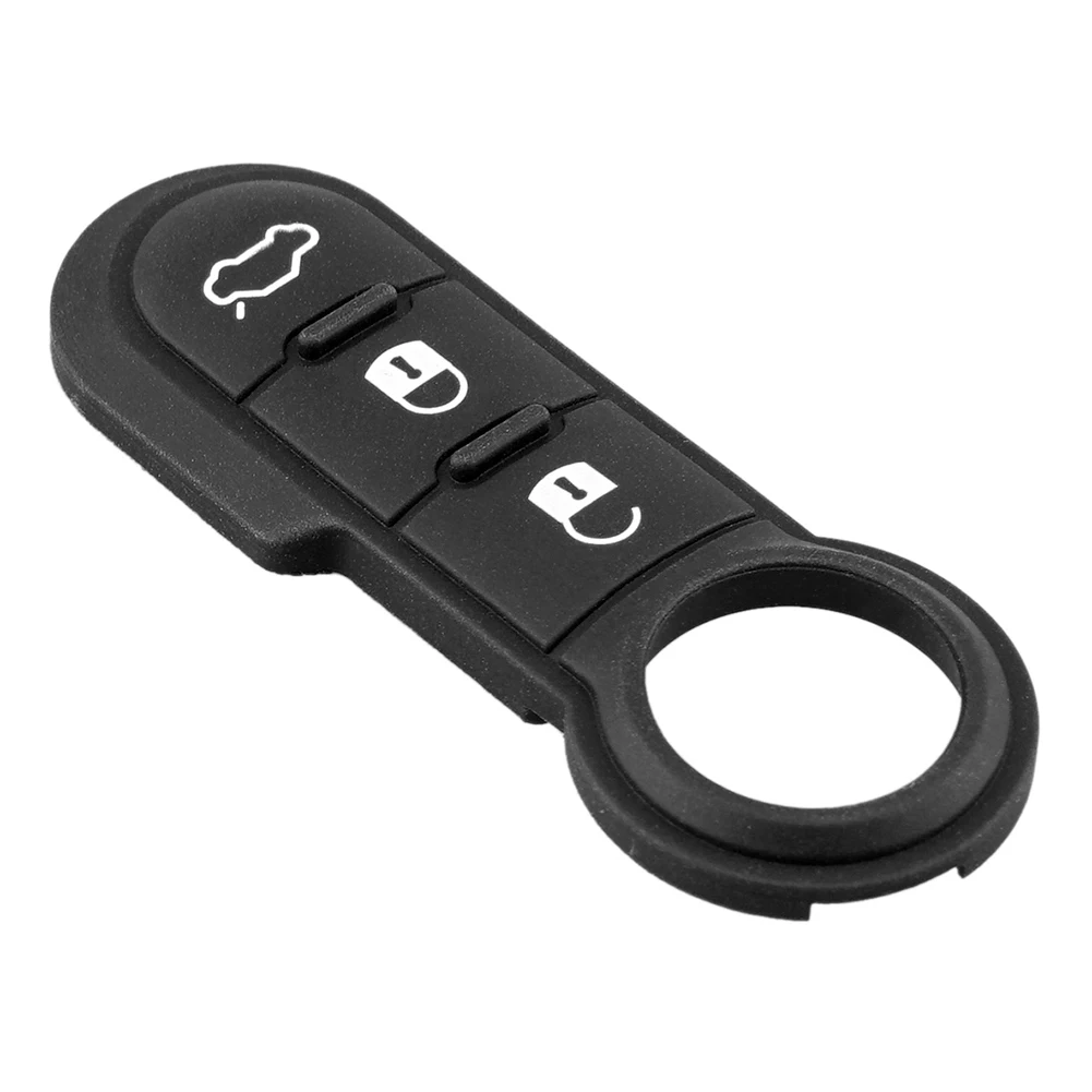 3 Button Flip Remote Key Skin Silicone Fob Flip Key Remote Remote Car Key Case Cover for Fiat 500 Panda Abarth Punto Replacement