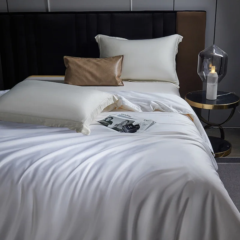 100% Pure Mulberry Silk Comforter Lightweight Cool Summer Use Breathable Cotton Shell Bedroom Bedding 1