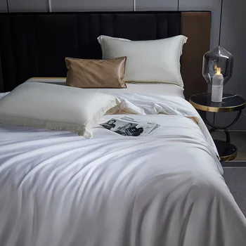 100% Pure Mulberry Silk Comforter Lightweight Cool Summer Use Breathable Cotton Shell Bedroom Bedding 1