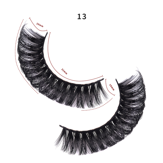 Curl 5 Pairs False Eyelashes Russian volumes 3D Fluffy Mink Lashes Reusable Fake Lashes russian lashes extensions faux cils