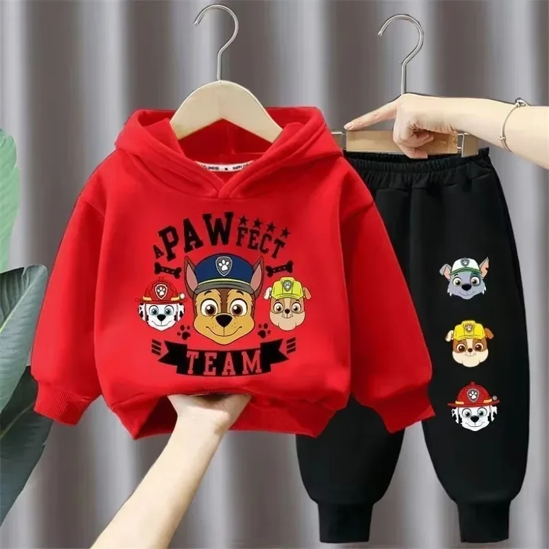PAW Patrol Autumn Long Sleeved Pullover Long Pant Two Piece Suit for Children Clothing Suits Boys Sweatpant Sets Kids Tracksuit kids clothing set