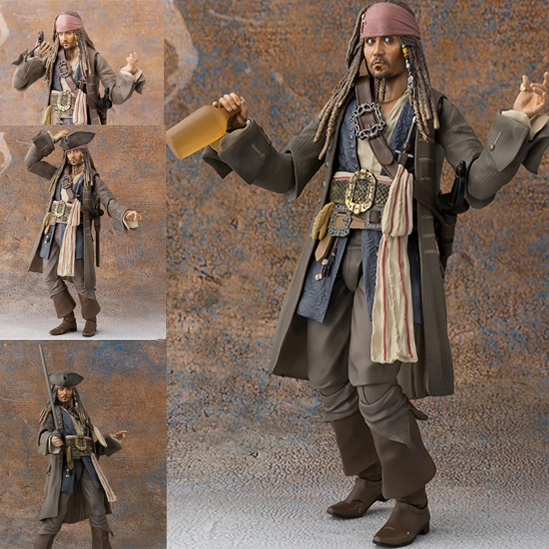 Anime Shfigurats Pirates Of The Caribbean Captain Jack Sparrow Action Figure Modello Da Collezione Giocattoli Per Bambole Regalo Di Natale