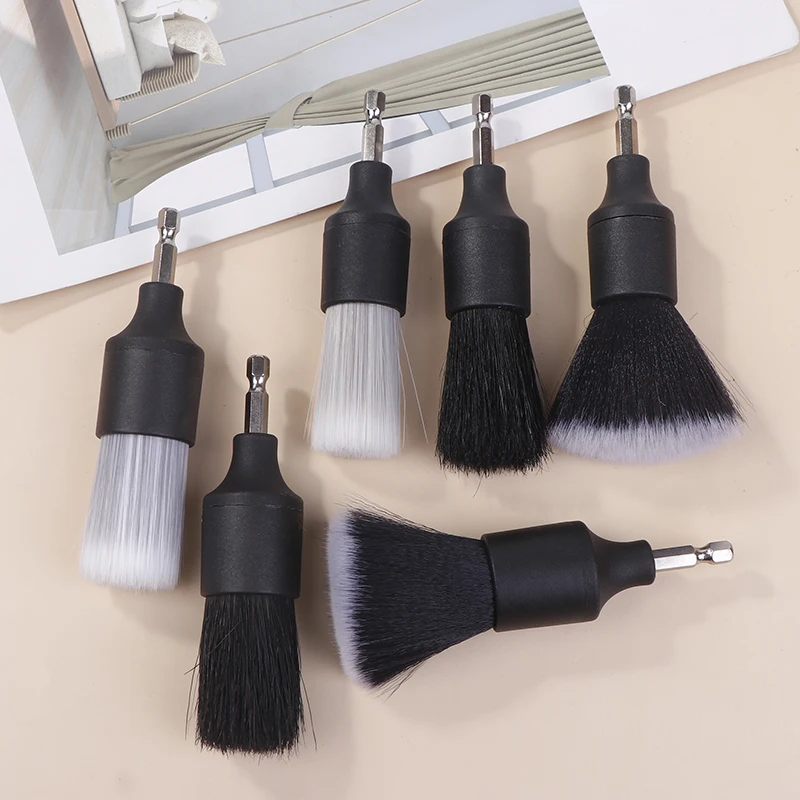 3PC Super Soft Boar Bristle Car Detailing Brush Set for Auto Interior & Dash Dusting car cleaning accessories car detailing brush set
