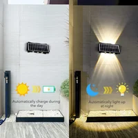 Solar Wall Lamp Outdoor Warm Light Waterproof Up And Down Luminous Lighting Balcony Yard Garden Decoration Lights Exterior Wall 4