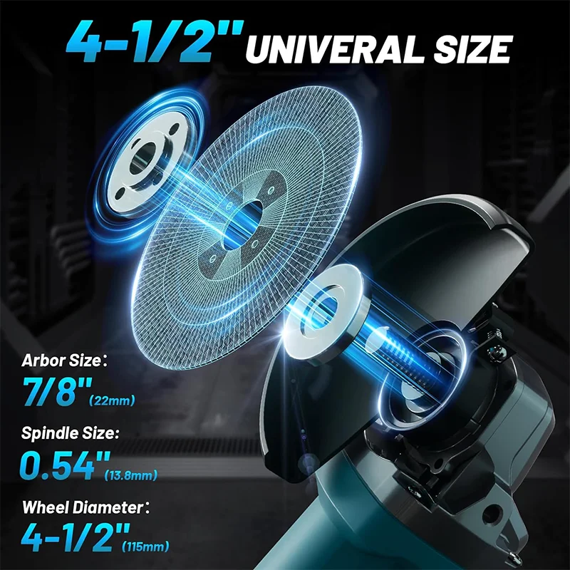 Electric Goddess 125/100mm DGA404 variable speed brushless electric Angle grinder Woodworking power tools For Makita 18V Battery 4