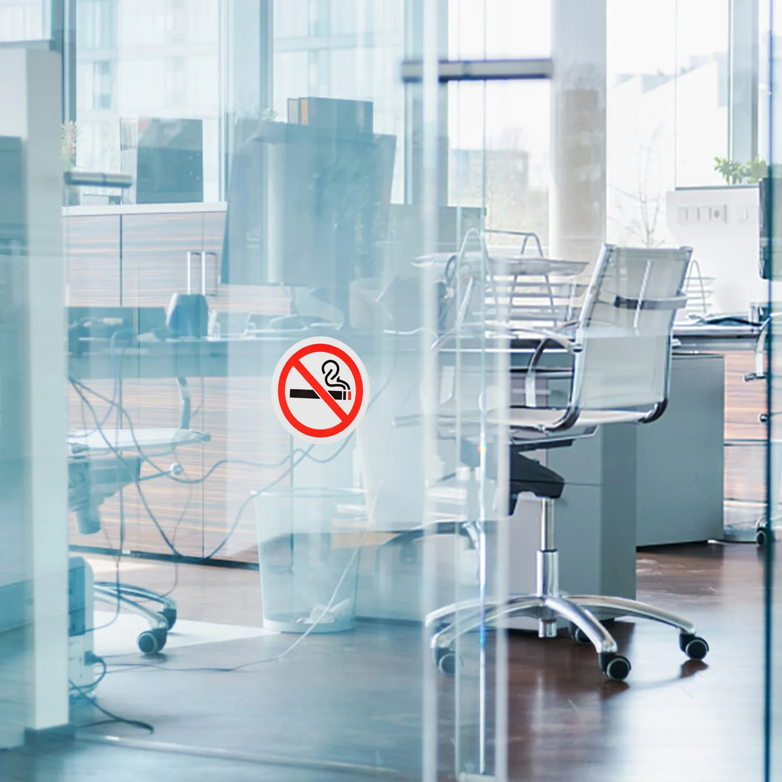 20 PCS Do Not Smoke Sticker Smoking Sign Stickers for Vehicles Reflective Post Office