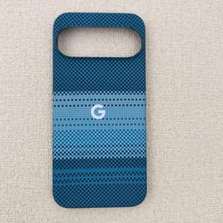 Frameless Carbon Fibre Magnetic Phone Case with Wireless Charging and Shockproof Protection - Pixel 10ProXL (Blue)