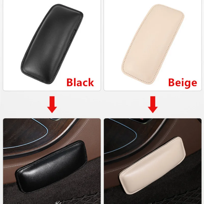 Universal Car Knee Pad Cushion Leather Pillow Elastic Memory Foam Seat Pillows Cushions Auto Interior Accessories car seat cushion car cushion knee cushion