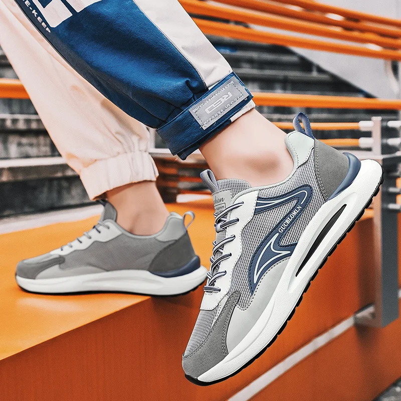 Men Trainers Comfy Sneakers Lightweight Work Shoes for Man Athletic Running Walking Shoes_voghion.com