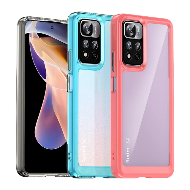 Funda para Xiaomi Mi Redmi Note 9s/Note 9 Pro/Note 9 MAX Clear TPU Cuatro  Esquinas Parachoques Proteger Cámara Cubierta Protectora Transparente Suave