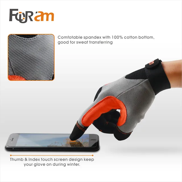 1 Pair High Dexterity Work Gloves for Men and Women - Touch Screen Compatible with Excellent Grip for Multipurpose Utility 4