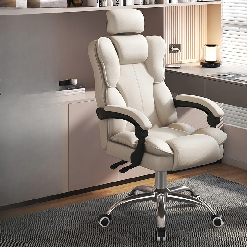 Modern Ergonomic Office Chair Nordic Study Nordic Comfortable Office Chair Cheap Durable Luxury Metal Silla Gamer Furniture 6