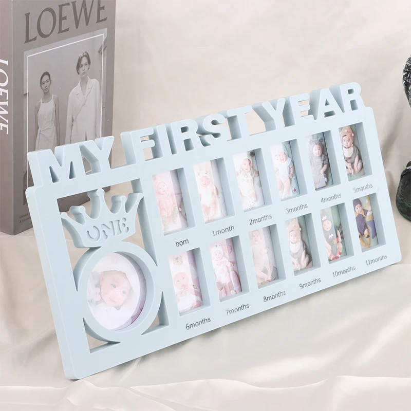 

My First Year Baby Keepsake Frame 0-12 Months Pictures Photo Frame Souvenirs Kids Growing Memory Gifts