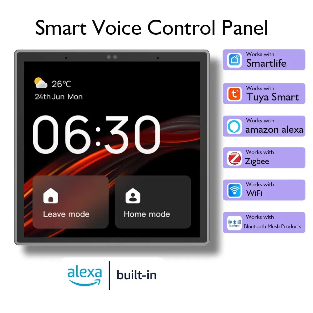 Tuya Control Panel Smart Home Control Panel Tuya Smart Panel Built-In Alexa Gate