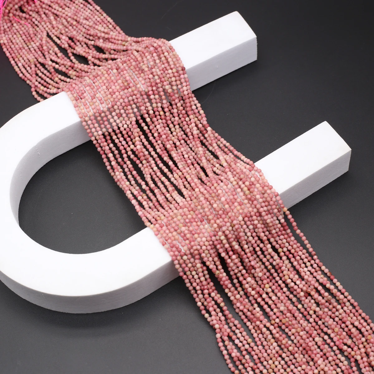 5 Strings Wholesale Natural Rhodochrosite Loose Spacing Beaded Jewelry Making DIY Necklaces Bracelet Earrings Accessories Gift