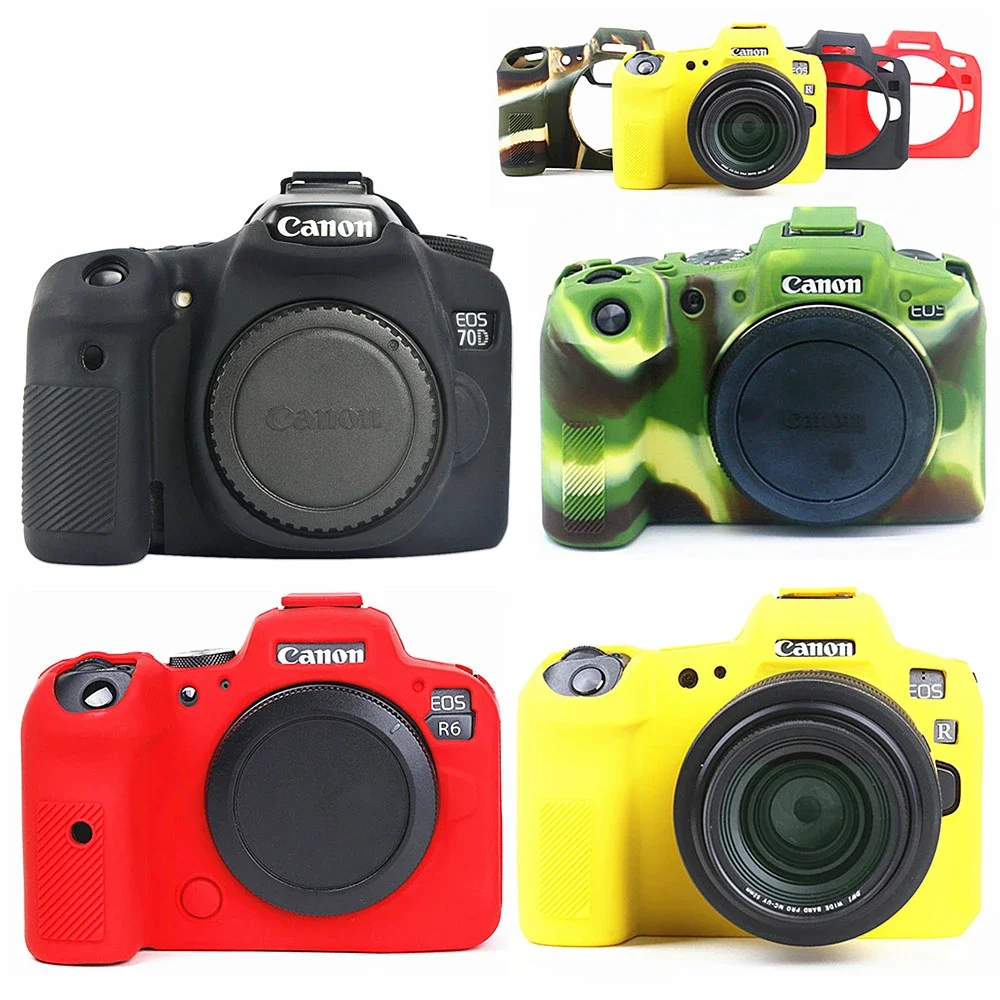 Custodia In Silicone Per Fotocamera Canon 90D - Protezione Morbida E Antiurto - Design Ergonomico - Facile Accesso A Pulsanti - Foto 5
