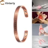 Pure Copper Magnetic Bracelet Arthritis Energy Flower Magnetic Bracelet Benefits Adjustable Cuff  Copper Bracelets for Women 1
