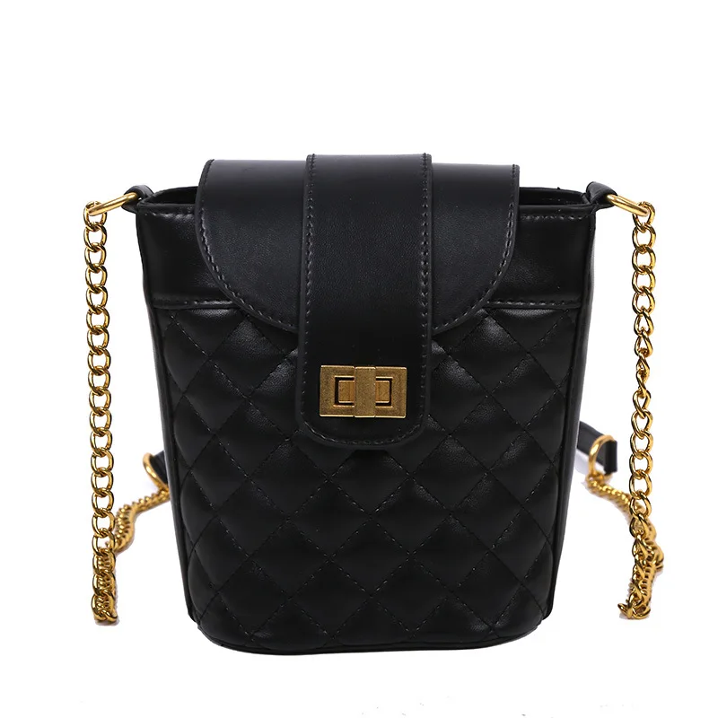 

2023 new trendy fashion all-match rhombus chain bag Hong Kong style simple shoulder messenger bag