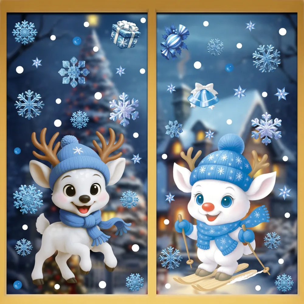 PVC Christmas Window Stickers for Home Decor