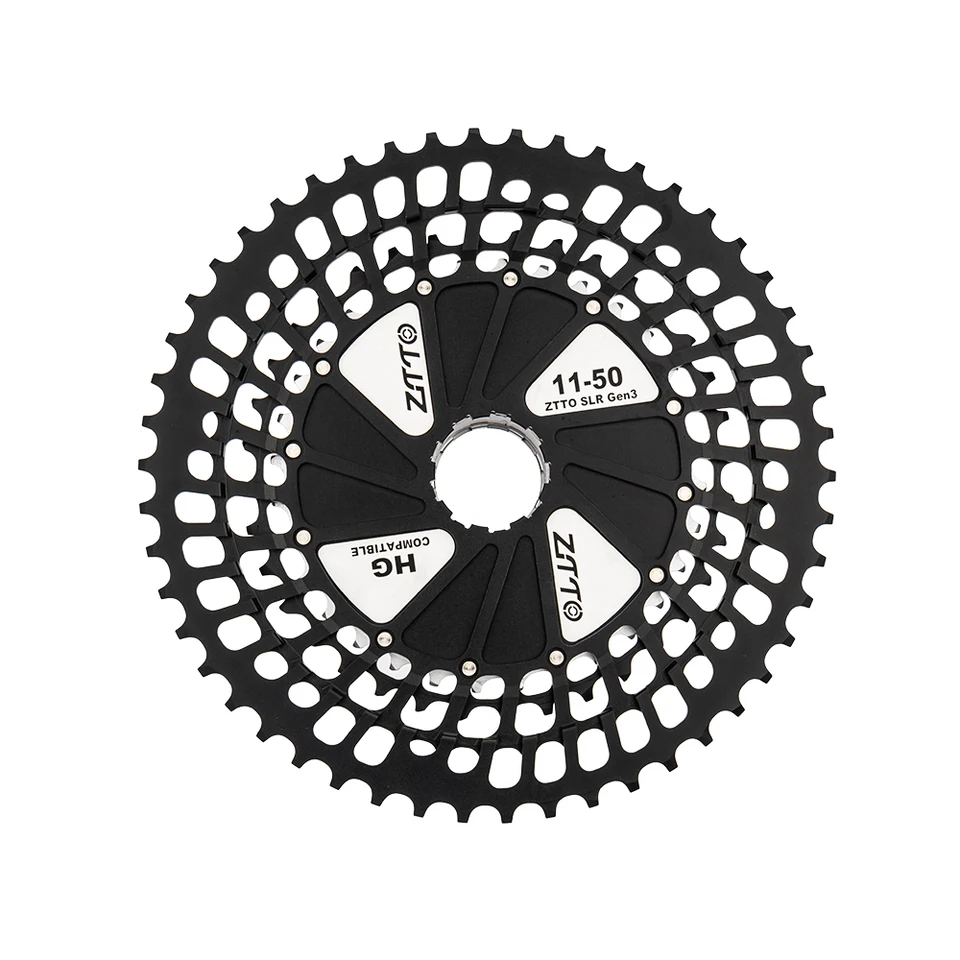 ZTTO 超軽量 MTB 12速 11-51T HG カセット ブラックシルバー CNC