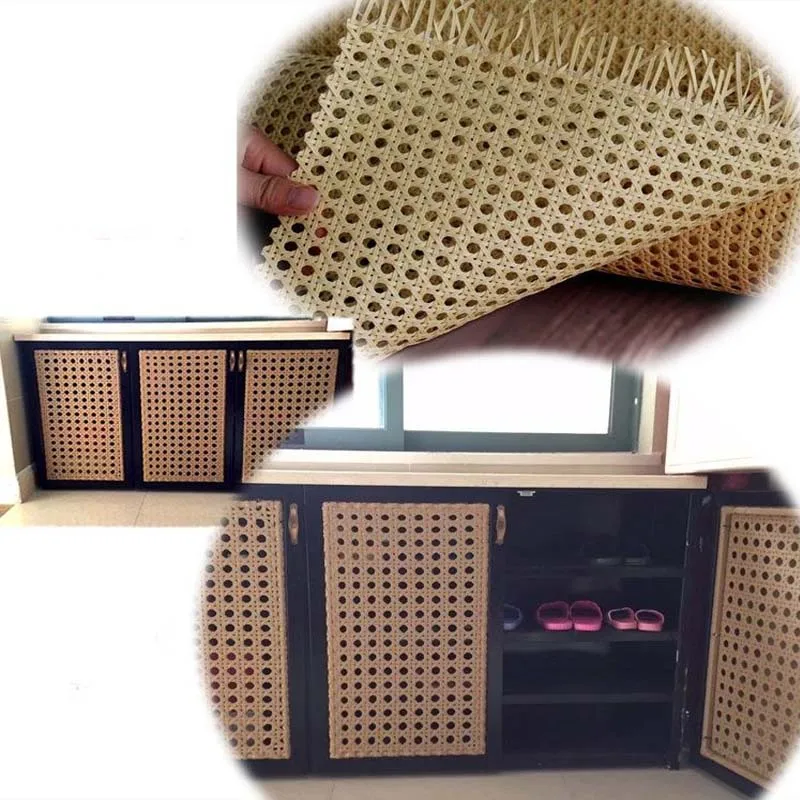 Vinyl Material Hand-woven Rattan Roll 40-55cm Width 0.3-7m Length Furniture Chair Decoration Ceiling Veneer Repair Crafting Tool
