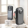 Case for Insta360 X4 Accessories PU Portable Carrying Case Anti-scratch Travel Storage Case with Carabiner Portable Storage Bag 2