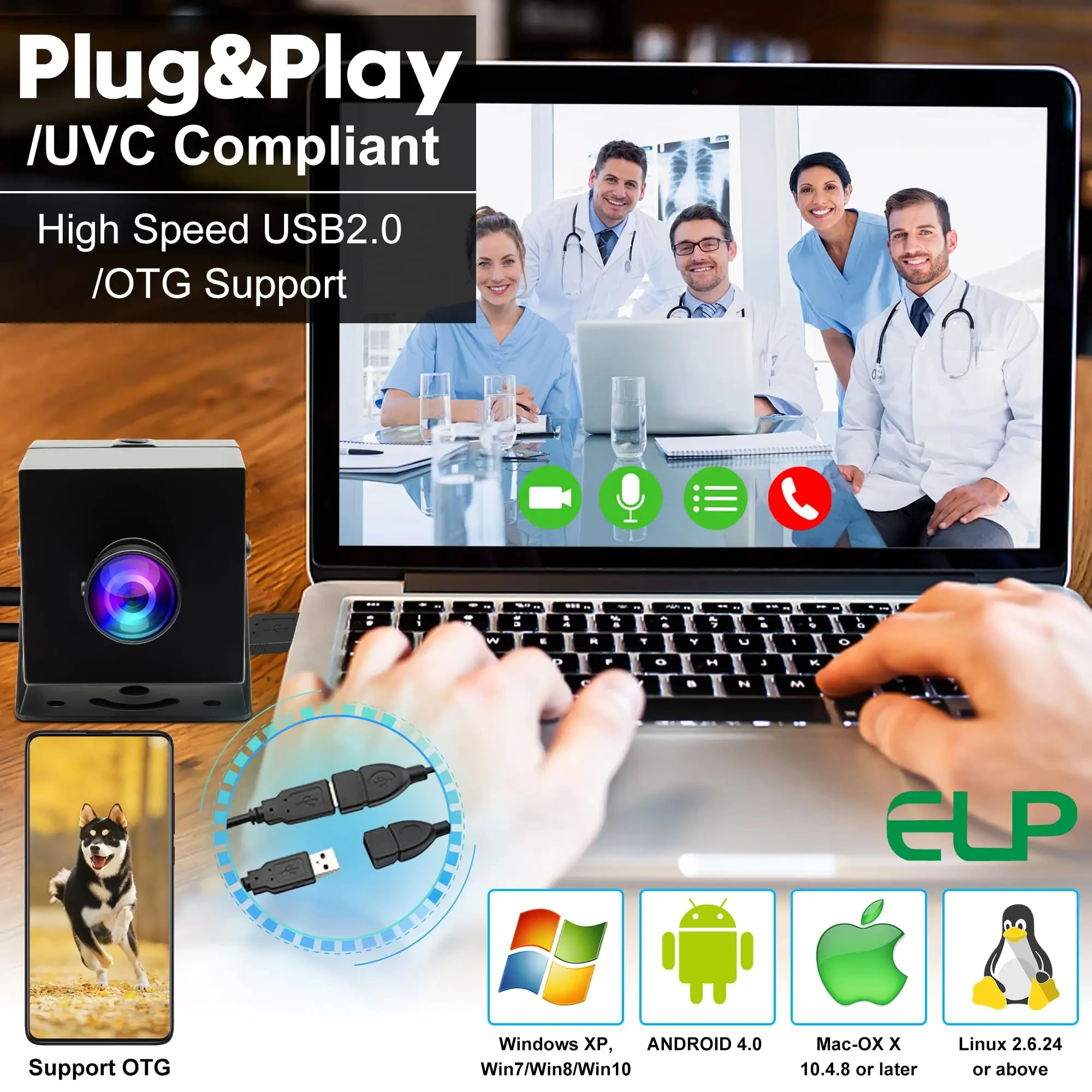 Software Yawcam Linux ELP 12MP High Speed USB Camera 1080P 120fps