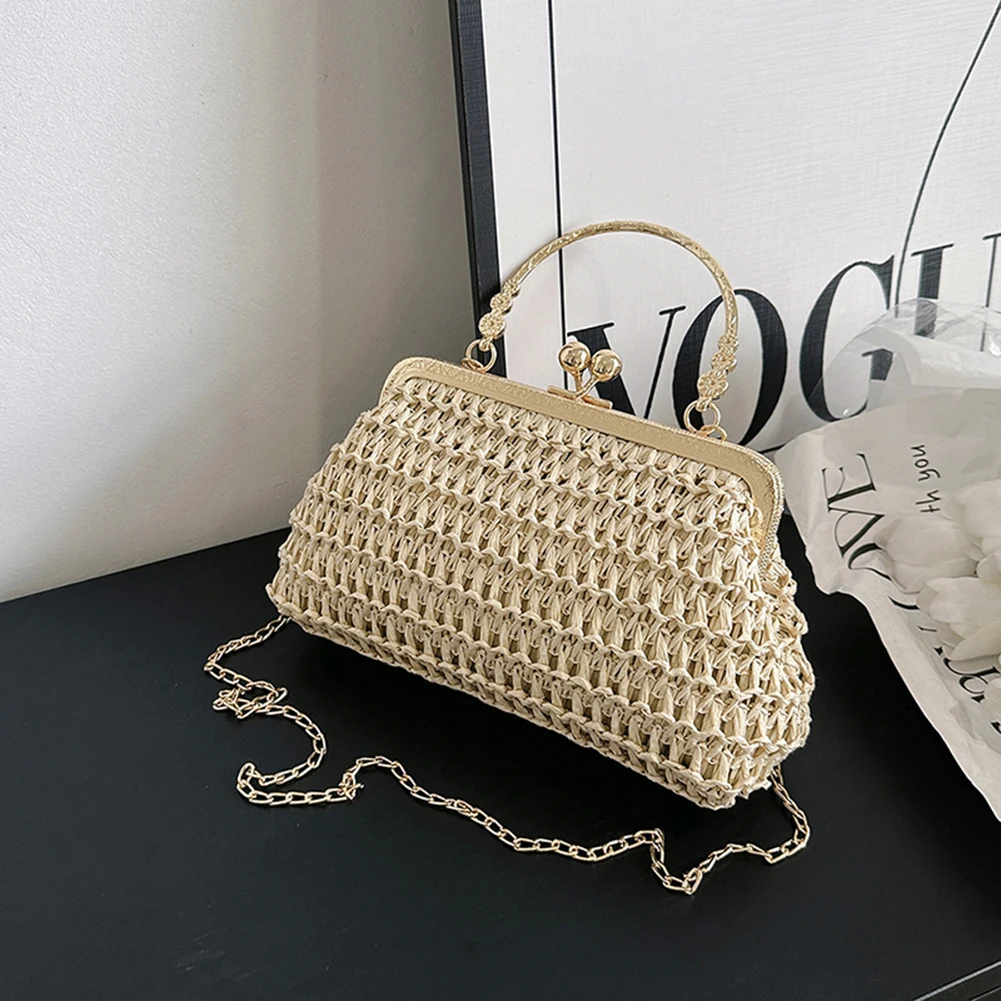 Handwoven Straw Summer Tote Bag for Women